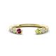 1 - Makena Rhodolite Garnet and Peridot Open Wedding Band 