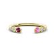 1 - Makena Rhodolite Garnet and Pink Sapphire Open Wedding Band 