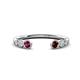 1 - Makena Rhodolite Garnet and Red Garnet Open Wedding Band 