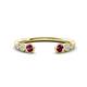 1 - Makena Rhodolite Garnet and Lab Grown Diamonds Open Wedding Band 