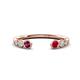 1 - Makena Rhodolite Garnet and Ruby Open Wedding Band 