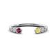 1 - Makena Rhodolite Garnet and Yellow Sapphire Open Wedding Band 