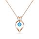 1 - Sallie Blue Topaz Heart Pendant 