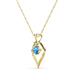 3 - Sallie Blue Topaz Heart Pendant 