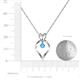 6 - Sallie Blue Topaz Heart Pendant 