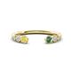 1 - Makena Yellow Sapphire and Created Alexandrite Open Wedding Band 