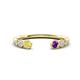 1 - Makena Yellow Sapphire and Amethyst Open Wedding Band 