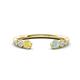 1 - Makena Yellow Sapphire and Aquamarine Open Wedding Band 