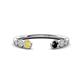 1 - Makena Yellow Sapphire and Black Diamond Open Wedding Band 