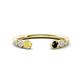 1 - Makena Yellow Sapphire and Black Diamond Open Wedding Band 