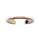 1 - Makena Yellow Sapphire and Black Diamond Open Wedding Band 