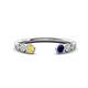 1 - Makena Yellow Sapphire and Blue Sapphire Open Wedding Band 