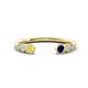 1 - Makena Yellow Sapphire and Blue Sapphire Open Wedding Band 