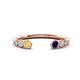 1 - Makena Yellow Sapphire and Blue Sapphire Open Wedding Band 