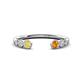 1 - Makena Yellow Sapphire and Citrine Open Wedding Band 