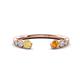 1 - Makena Yellow Sapphire and Citrine Open Wedding Band 