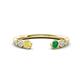 1 - Makena Yellow Sapphire and Emerald Open Wedding Band 