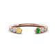 1 - Makena Yellow Sapphire and Green Garnet Open Wedding Band 