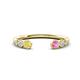 1 - Makena Yellow Sapphire and Pink Sapphire Open Wedding Band 