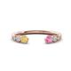 1 - Makena Yellow Sapphire and Pink Sapphire Open Wedding Band 