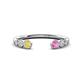 1 - Makena Yellow Sapphire and Pink Sapphire Open Wedding Band 