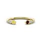 1 - Makena Yellow Sapphire and Red Garnet Open Wedding Band 