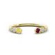 1 - Makena Yellow Sapphire and Rhodolite Garnet Open Wedding Band 