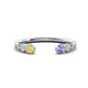 1 - Makena Yellow Sapphire and Tanzanite Open Wedding Band 