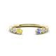 1 - Makena Yellow Sapphire and Tanzanite Open Wedding Band 
