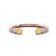1 - Makena Yellow Sapphire and Lab Grown Diamonds Open Wedding Band 