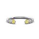 1 - Makena Yellow Sapphire and Lab Grown Diamonds Open Wedding Band 