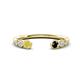 1 - Makena Yellow Diamond and Black Diamond Open Wedding Band 