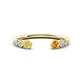 1 - Makena Yellow Diamond and Citrine Open Wedding Band 