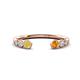 1 - Makena Yellow Diamond and Citrine Open Wedding Band 