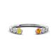 1 - Makena Yellow Diamond and Citrine Open Wedding Band 