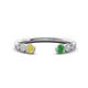 1 - Makena Yellow Diamond and Green Garnet Open Wedding Band 