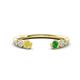 1 - Makena Yellow Diamond and Green Garnet Open Wedding Band 