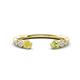1 - Makena Yellow Diamond and Peridot Open Wedding Band 