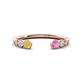 1 - Makena Yellow Diamond and Pink Sapphire Open Wedding Band 