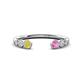 1 - Makena Yellow Diamond and Pink Sapphire Open Wedding Band 