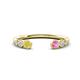 1 - Makena Yellow Diamond and Pink Sapphire Open Wedding Band 