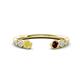 1 - Makena Yellow Diamond and Red Garnet Open Wedding Band 
