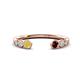 1 - Makena Yellow Diamond and Red Garnet Open Wedding Band 