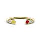 1 - Makena Yellow Diamond and Ruby Open Wedding Band 