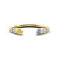 1 - Makena Yellow Diamond and Tanzanite Open Wedding Band 