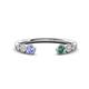 1 - Makena Tanzanite and Created Alexandrite Open Wedding Band 