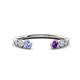1 - Makena Tanzanite and Amethyst Open Wedding Band 