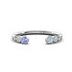 1 - Makena Tanzanite and Aquamarine Open Wedding Band 