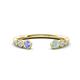 1 - Makena Tanzanite and Aquamarine Open Wedding Band 