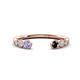 1 - Makena Tanzanite and Black Diamond Open Wedding Band 
